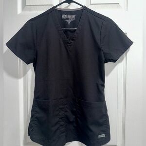 Black greys anatomy scrub top